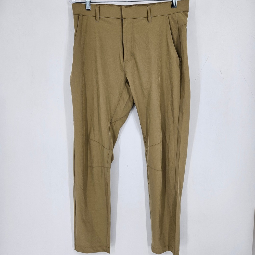 Fabletics The Only Pants Mens 32x32 Performance Casual Classic Stretch Tan
